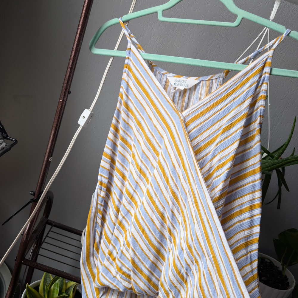 Market & Spruce Yellow and White Striped Camisole